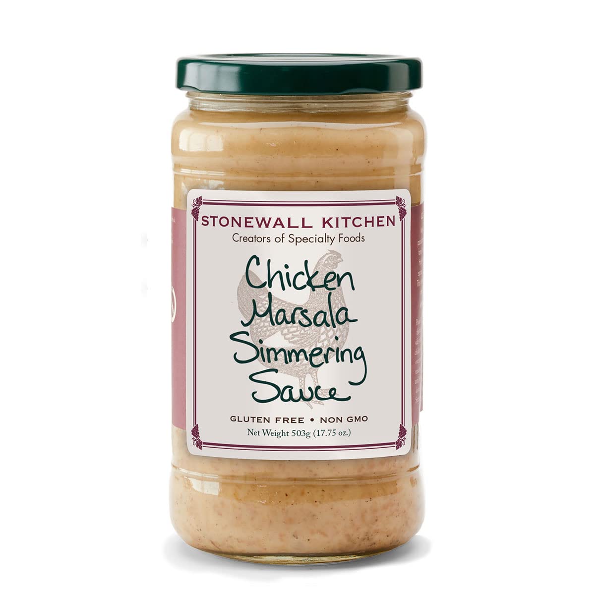 Stonewall Kitchen Chicken Marsala Simmering Sauce, 17.75 oz, Yellow, 1.11 lb Pack