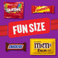 M&MS Peanut, SNICKERS, STARBURST & SKITTLES Fun Size Individually Wrapped Halloween Candy Variety Pack, 19.44 oz Bulk Candy Bag
