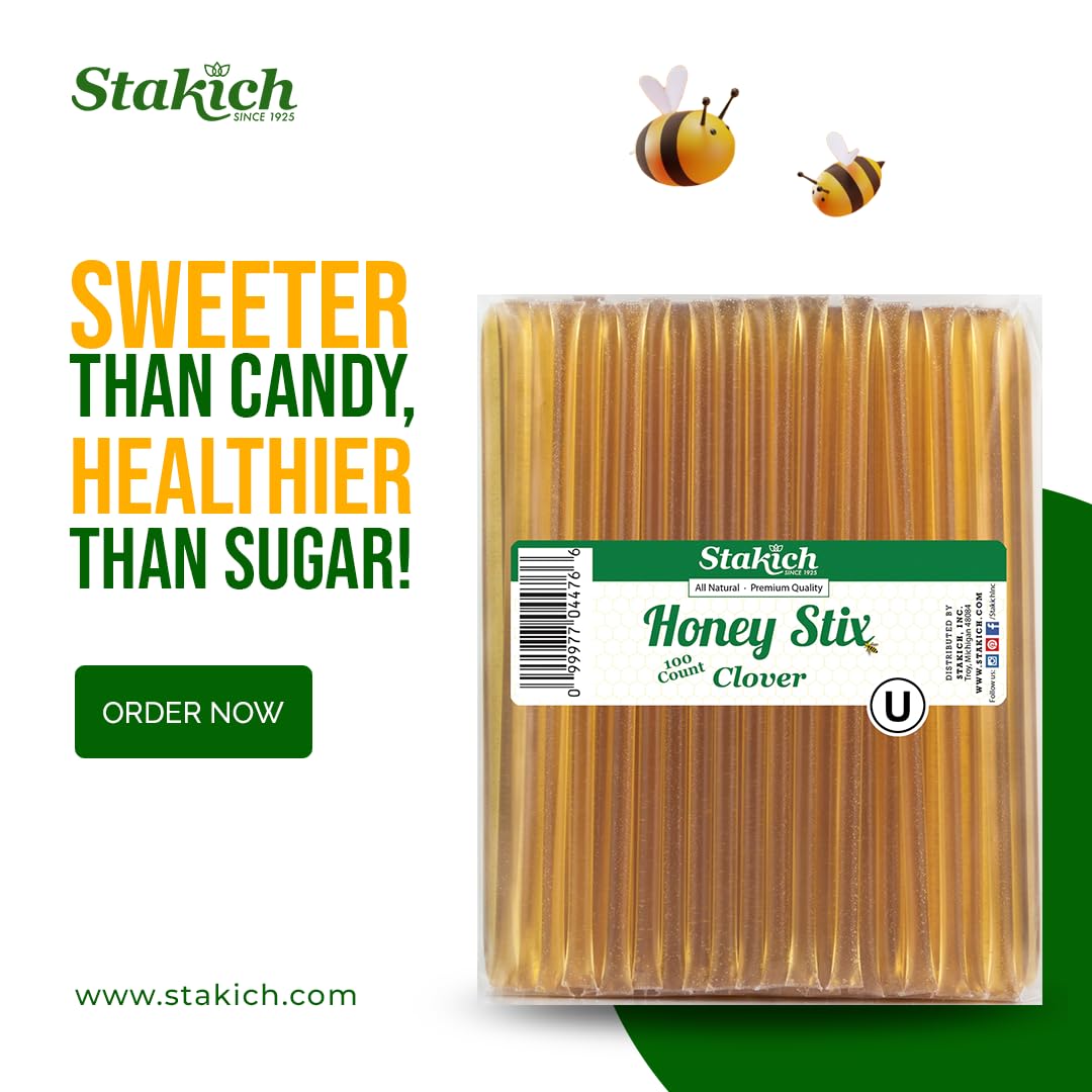 Stakich Clover Honey Stix (100) (200 Count)