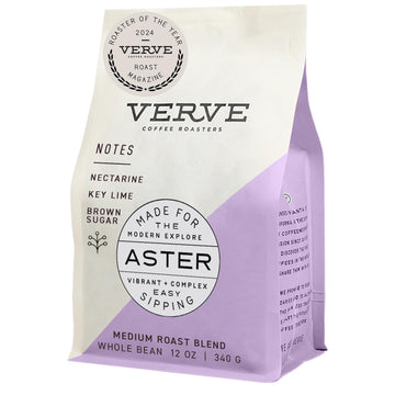 Verve Coffee Roasters Whole Bean Coffee Aster Blend (1950 Blend) | Medium Roast, Brewed Or Espresso | Ethiopian Blend, Direct Tr