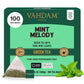 VAHDAM Mint Green Tea Bags - 100% Pure Leaf Tea, Low Caffeine, Non-GMO, Gluten Free, 100 Count