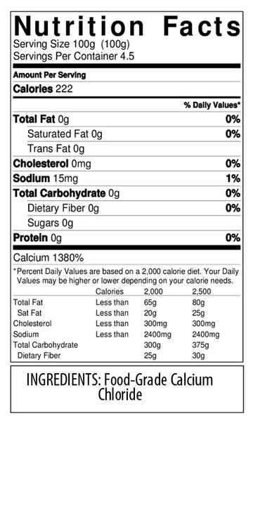 Cape Crystal Calcium Chloride | Kosher Certified | 8-oz Size