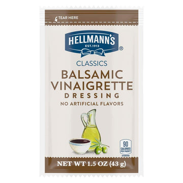 Hellmann's Classics Balsamic Vinaigrette Salad Dressing Portion Control Sachets Gluten Free, No Artificial Flavors or High Fruct