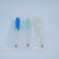 Frozen Ice Rock Candy On A Stick (72 Pack) - Bulk Individually Wrapped Pure Sugar Blue, Light Blue, And White Edible Crystal Roc