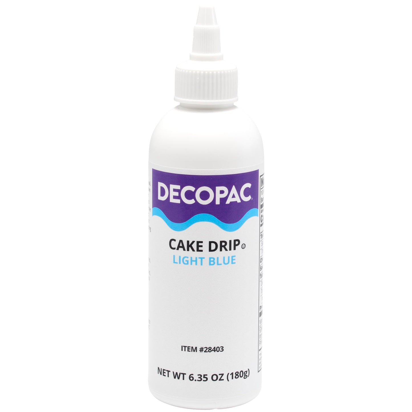 Decopac Cake Drip, Light Blue Color, Vanilla Flavor, Matte Like Chocolate, 6.35 Oz