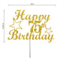 75Th Birthday Cake Topper Gold Glitter, Party Decoration Ideas, Premium Quality, Sturdy Doubled Sided Glitter, Acrylic Stick. Ma