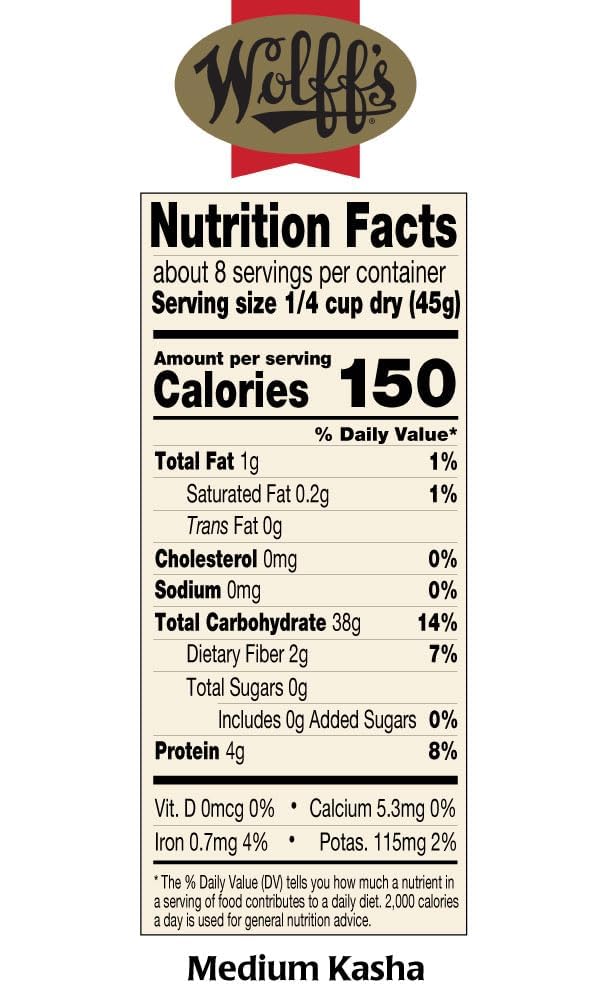 Wolffs Kasha Medium Granulation - 13 oz - Pack of 3 Boxes