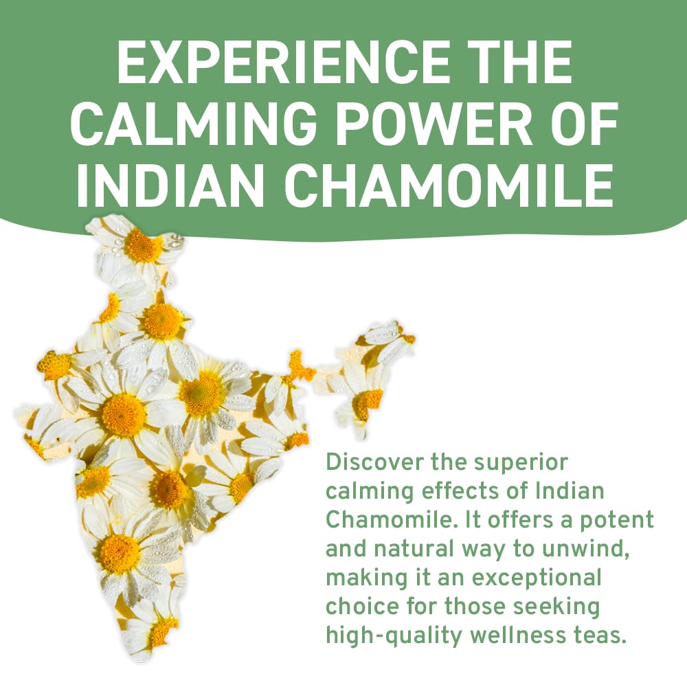 HANDPICK Organic Chamomile Tea Bags - Caffeine Free Herbal Tea - 100 Count