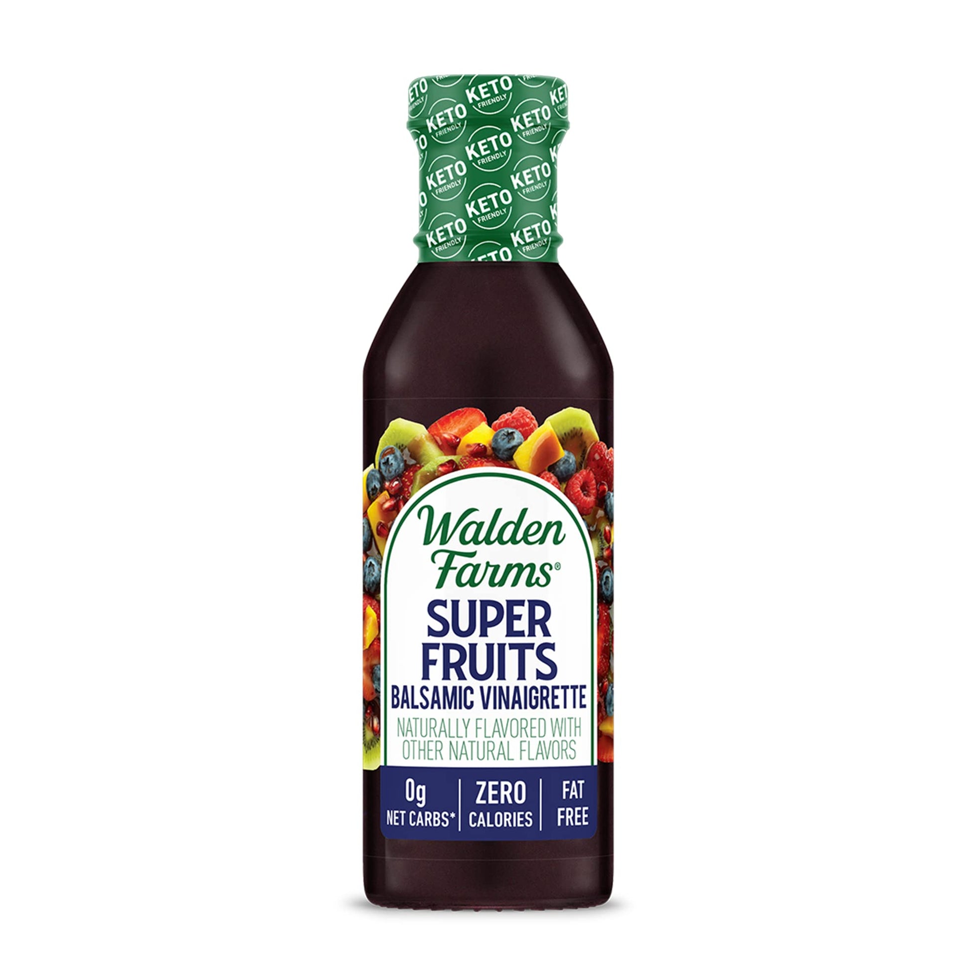 Walden Farms Super Fruits Balsamic Vinaigrette Dressing 12 oz. Bottle - Sweet and Tangy, Vegan, Kosher & Keto Friendly, Dairy Fr