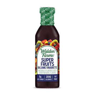 Walden Farms Super Fruits Balsamic Vinaigrette Dressing 12 oz. Bottle - Sweet and Tangy, Vegan, Kosher & Keto Friendly, Dairy Fr