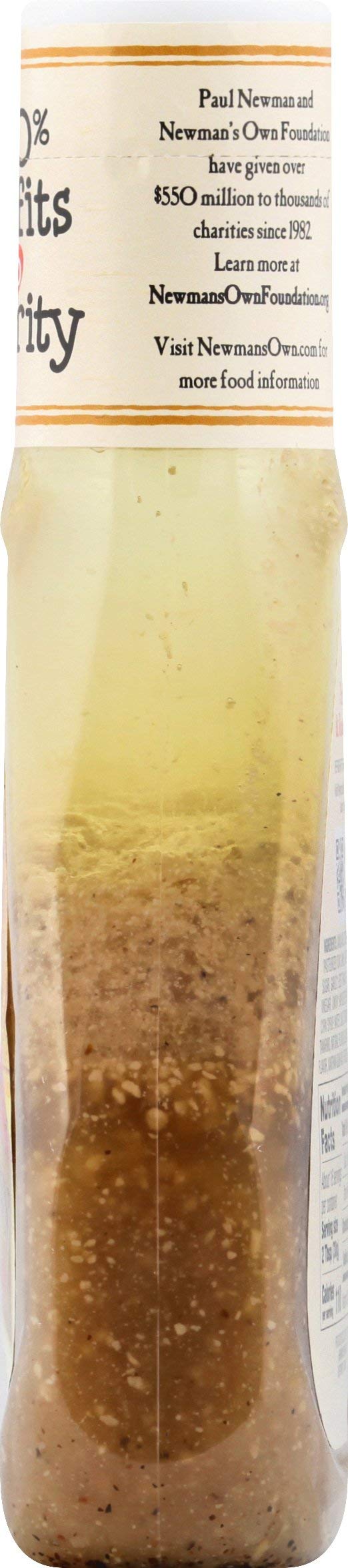 Newmans Own Parmesan & Roasted Garlic Salad Dressing, 16 Fl Oz, Model 020662002082