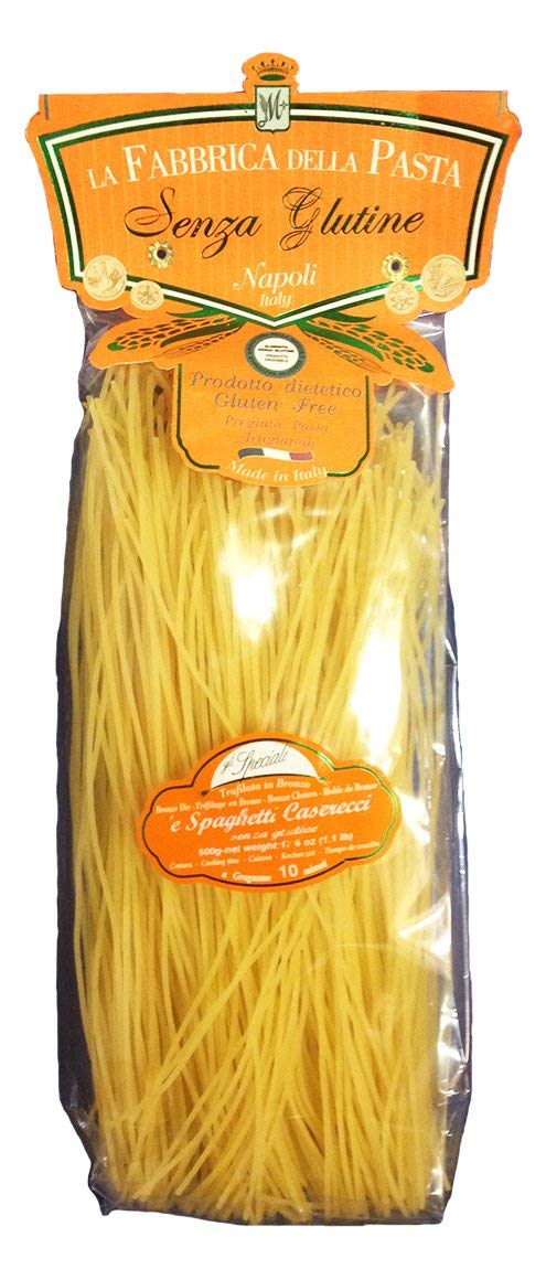 La Fabbrica Della Pasta Gluten Free Spaghetti Caserecci 500 Grams (1.1 lb)