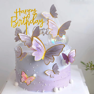 22Pcs Dancing Ballet Girls Butterfly Decoration Cake Topper For Happy Birthday Cake Toppers Girls Women'S Birthday Cake Party De