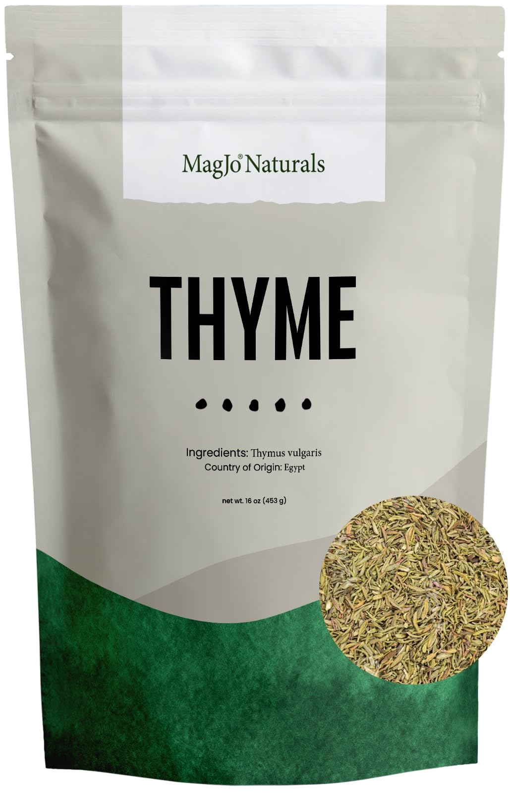 MagJo Thyme Leaf Loose Leaf Bulk 1 Pound Bag - 16 Ounce (Pack of 1)