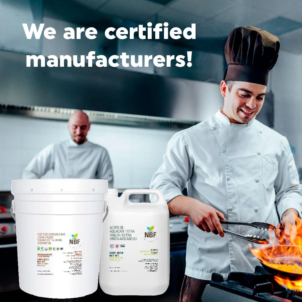 NBF  Avocado Oil  Refined  Avocado oil for cooking  Cold Pressed  Keto diet  Ideal for saut?ing  baking  frying  Made with good fats from avocados  For dressings & more  128 floz