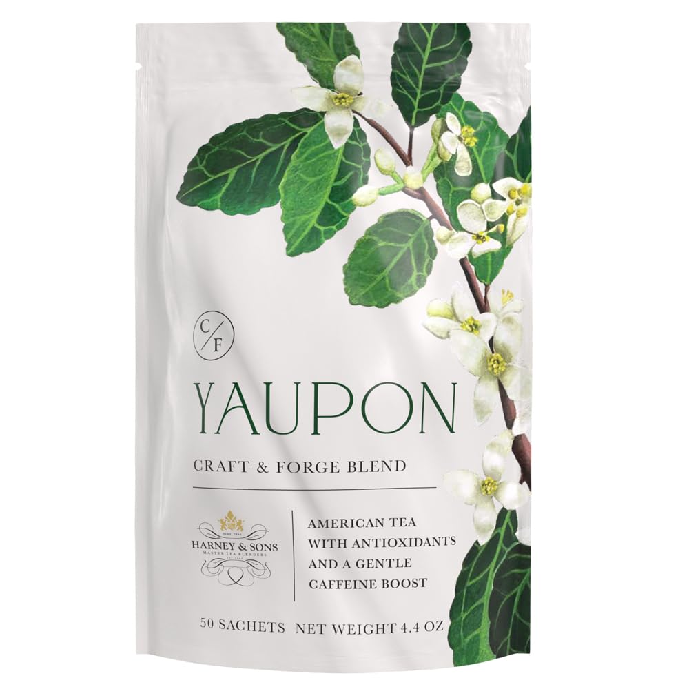Colonial Williamsburg Craft & Forge Yaupon Tea  By Harney & Sons  50Ct Sachet