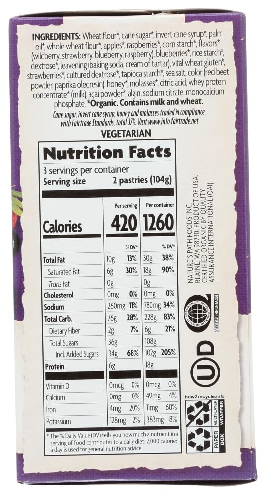 Natures Path Frosted Wildberry Toaster Pastry (12 x 11 Oz)