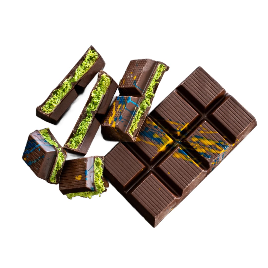 Dubai Pistachio Chocolate Bar, 7oz - Premium Dubai Chocolate with Pistachio Knafeh Filling | Authentic