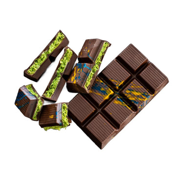 2 Pack Dubai Pistachio Chocolate Bar, 7oz - Premium Dubai Chocolate with Pistachio Knafeh Filling | Authentic