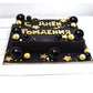 HZMM 25 Pcs Foam Pearl Balls Cake Toppers for Birthday, Wedding, Baby Shower, Black, Model 800401