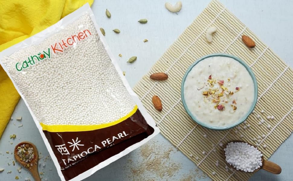 Sago Tapioca Pearls From Cassava | Best For Bubble Boba Milk Tea, Non-Gmo Certified, Gluten-Free, Desserts Sago Ball, Soup, Or S