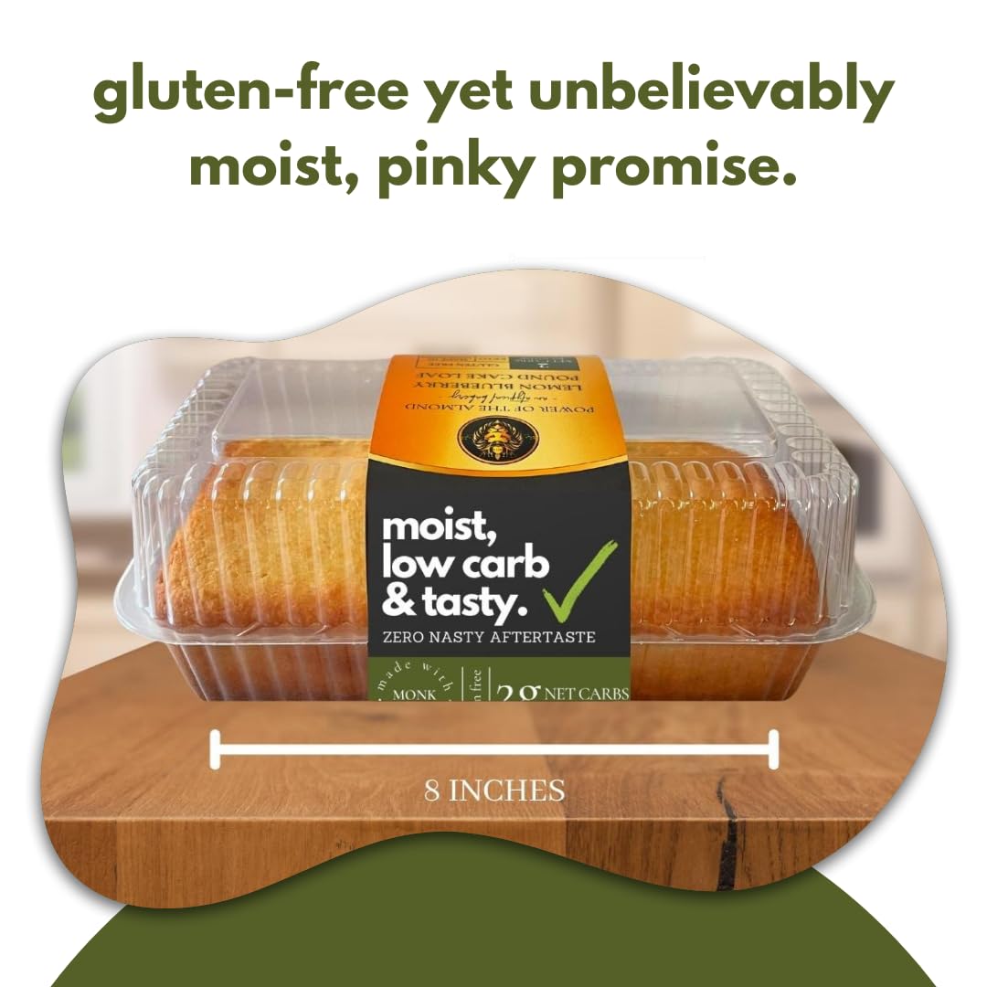 Power Of The Almond Sugar Free Dessert Low Carb Keto Pound Cake Loaf (Lemon)