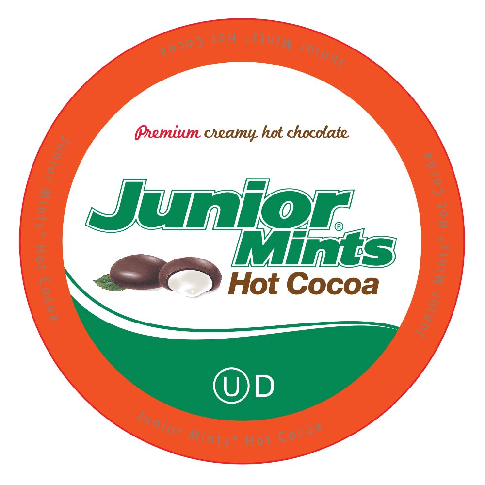 Tootsie Roll Junior Mints Hot Chocolate Pods, Mint Chocolate Flavor, 40 Count, Compatible with Keurig K-Cup Brewers, Rich Brown