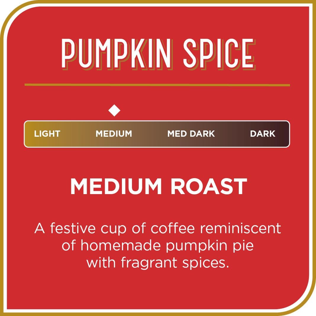 Don Francisco s Pumpkin Spice Flavored Coffee  100% Arabica  24 K-Cup Compatible Single-Serve Pods  Fragrant Holiday Blend  Seasonal Coffee