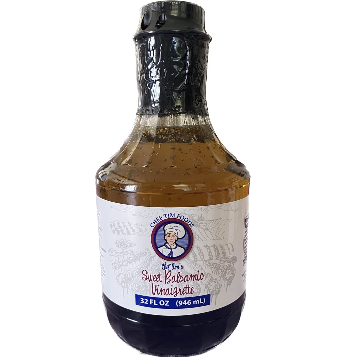 Chef Tim'S Sweet Balsamic Vinaigrette - 32 Oz Salad Dressing & Marinade ''Shake, Shake, Shake. Don'T Refrigerate''