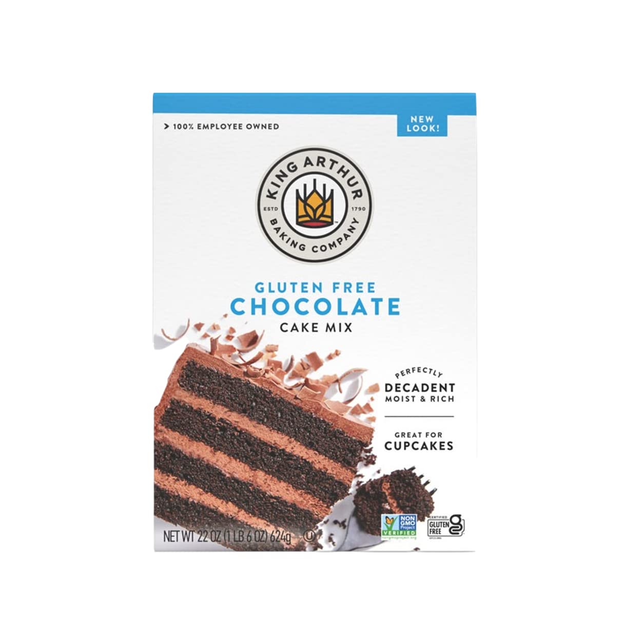 King Arthur Gluten Free Chocolate Cake Mix: Rich, Moist, and Delicious Dessert for Birthdays and Special Occasions - Non-GMO, Ko