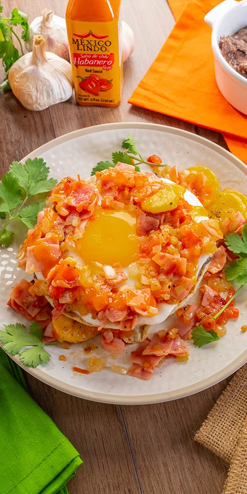 Mexico Lindo Red Habanero Hot Sauce | Real Red Habanero Chili Pepper | 78,200 Scoville Level | Enjoy with Mexican Food, Seafood