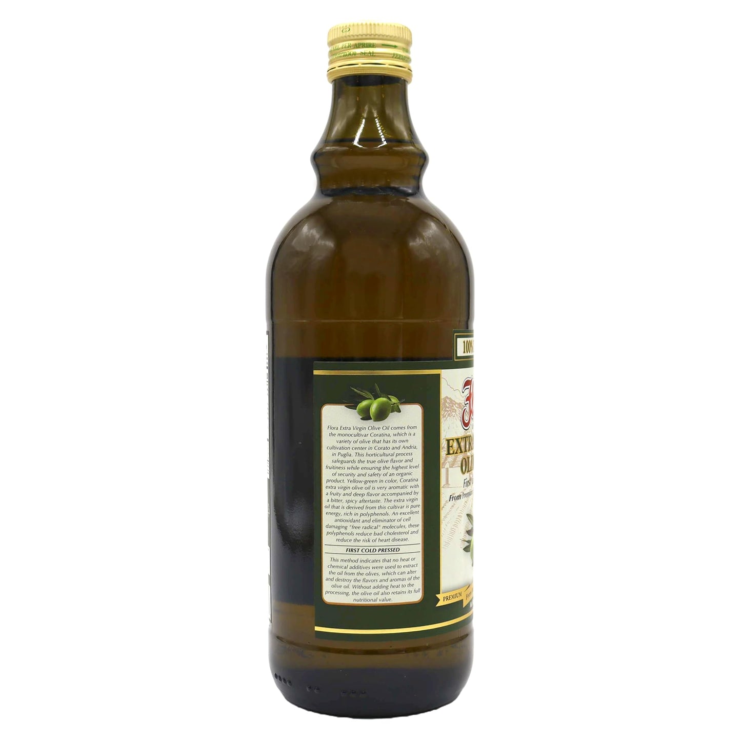Flora Fine Foods 100% Italian Extra Virgin Olive Oil First Cold Pressed - Yellow-green - 537200
