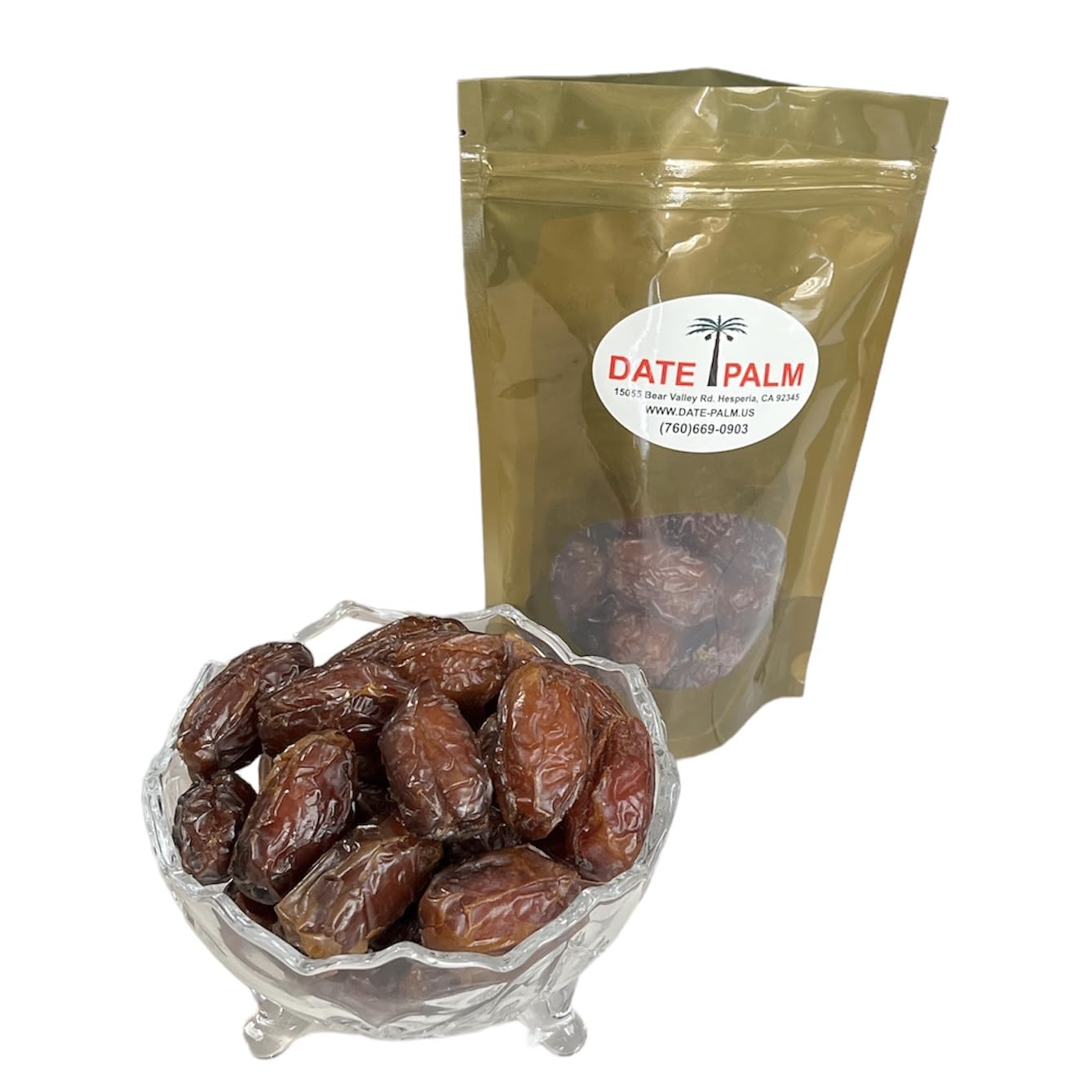 Pitted California Medjool Dates Natural Sweets Ready to Serve in Resealable Bag for Gift & Party 1LB