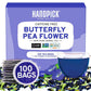 HANDPICK Butterfly Pea Flower Tea - 100 Herbal Tea Bags, Caffeine Free, Non-GMO, Premium Dried Flowers for Blue & Purple Drinks
