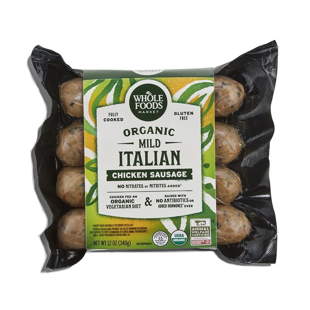 365 By Whole Foods Market, Chicken Sausage Italian Mild Organic Step 3, 12 Ounce