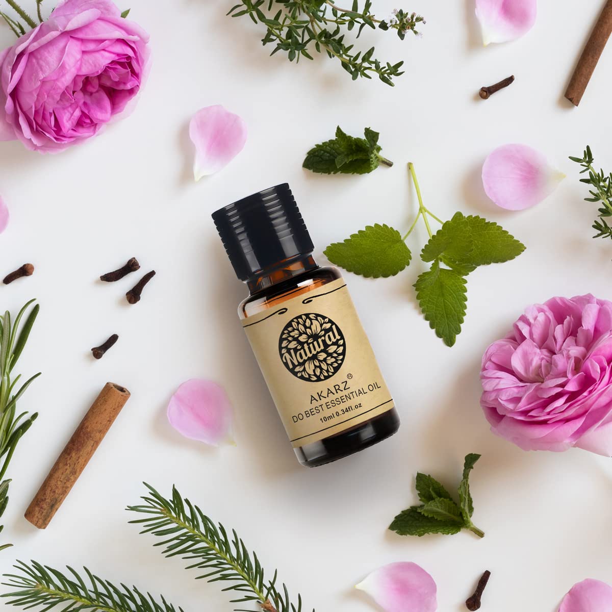 Akarz Carnation Essential Oil Natural Organic Pure Carnation Oil For Skin Body Hair Care,Diffuser, Candle,Soap,Making, Diy,Massa