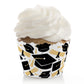 Big Dot of Happiness Cupcake Wrappers Set of 12 - 2 inches - Black, Gold - Model BD3059k