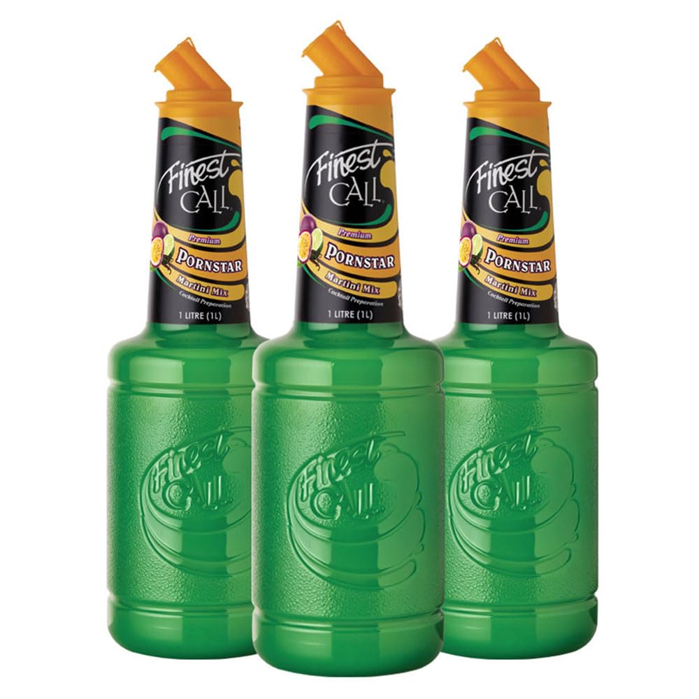 Finest Call Top-Grade Pornstar Beverage-Style Drink Mix  1 Liter Bottle (33.8 Fl Oz)  Pack Of 3