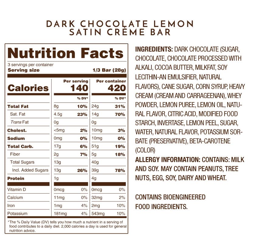 Ethel M Chocolates Small-Batch Gourmet Dark Chocolate Bar With Artisanal Lemon Satin Crme Topped With Real Lemon Zest (85G) - 4