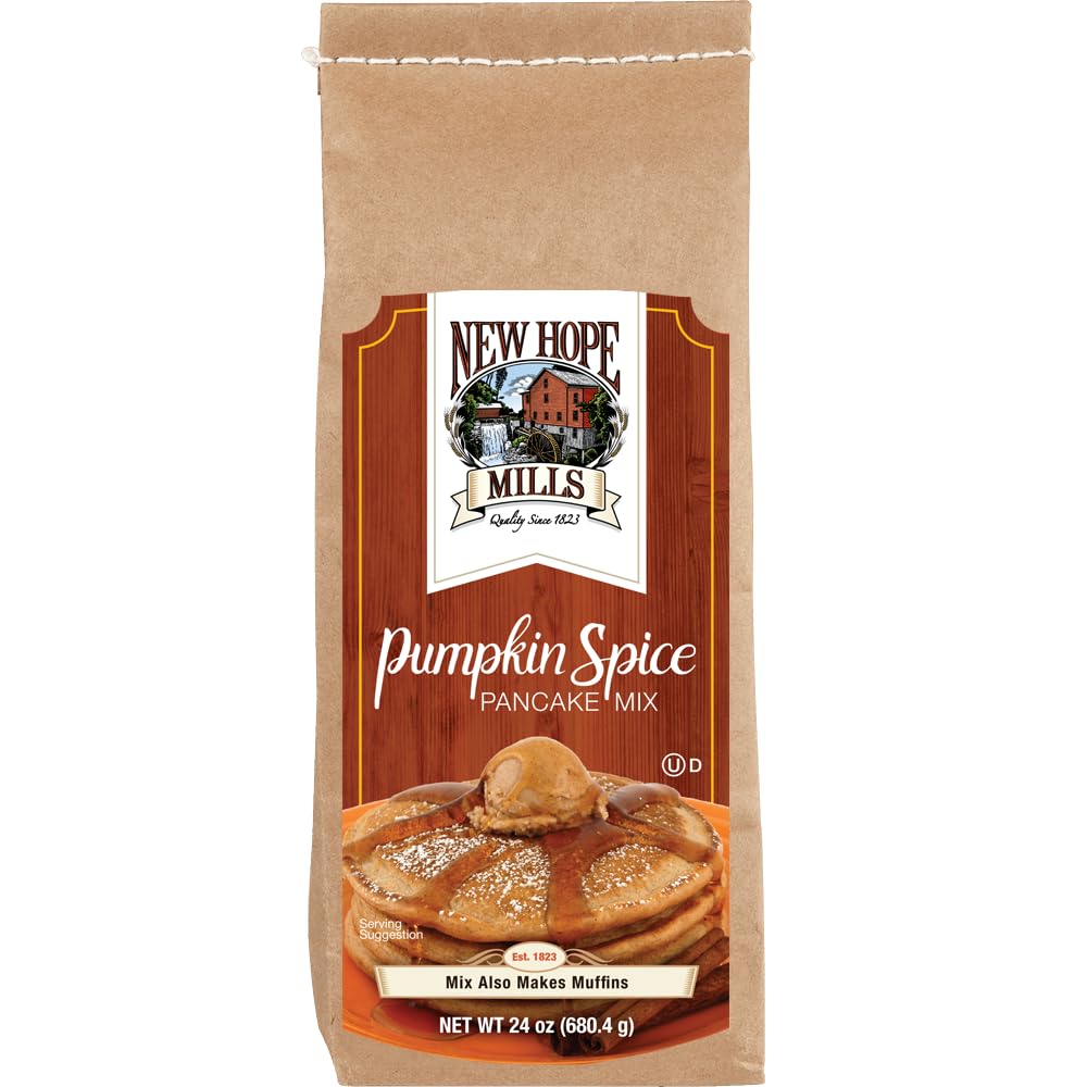 Pumpkin Spice Pancake Mix by New Hope Mills, Fall Flavors for Delicious Breakfasts - 24oz