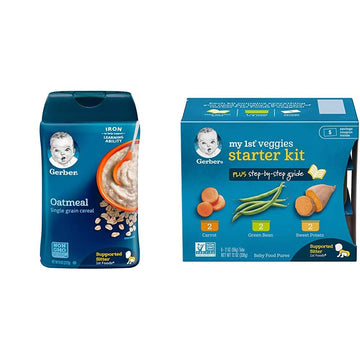 Gerber Baby Cereal (Pack Of 6) And Gerber My 1St Veggies Starter Kit (Pack Of 2)