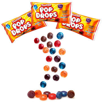 Fruidles Pop Drops With Chewy Roll Center, Party Favor, 2.25 Oz Bag (12-Pack)