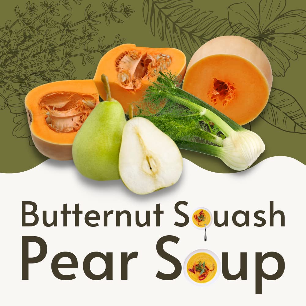 18 Chestnuts Plant Based Soup - Butternut Squash Pear Soup Bundle, Plant Based & Gluten Free - 3 Jar Pack (16Oz)