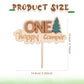 First Birthday Cake Topper, Wooden One Cupcake Topper 1St Birthday Party Decoration Number Cake Photo Props Happy Camper Party Decor For Baby Shower Anniversary