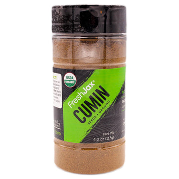 Certified Organic Ground Cumin - Freshjax Premium Organic Spices, Herbs, Seasonings, And Salts (Large Bottle)