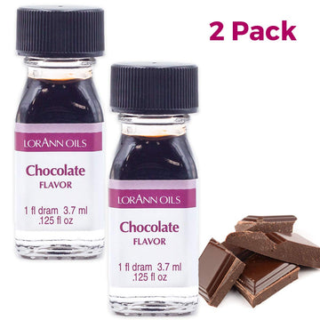 Lorann Chocolate Ss Flavor, 1 Dram Bottle (.0125 Fl Oz - 3.7Ml - 1 Teaspoon) - 2 Pack
