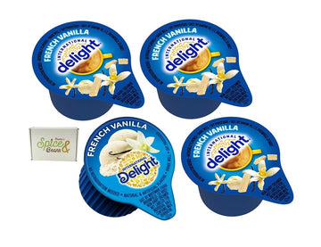 International Delight Creamer Singles Bundle | Made In America & Vegetarian | (50 Count, French Vanilla)