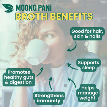 Moong Pani Ginger, Lemon & Turmeric, Vegetable Broth Soup Powder, Gluten-Free, Detox, All Natural, Lower Sodium, Vegan, Keto, Hi