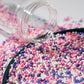 NIPEOR Nonpareils Sprinkles Edible Pearl Sprinkles 130g 2mm Pink Purple for Cake Decorating, Baking, Ice Cream, Cookies, Cupcakes