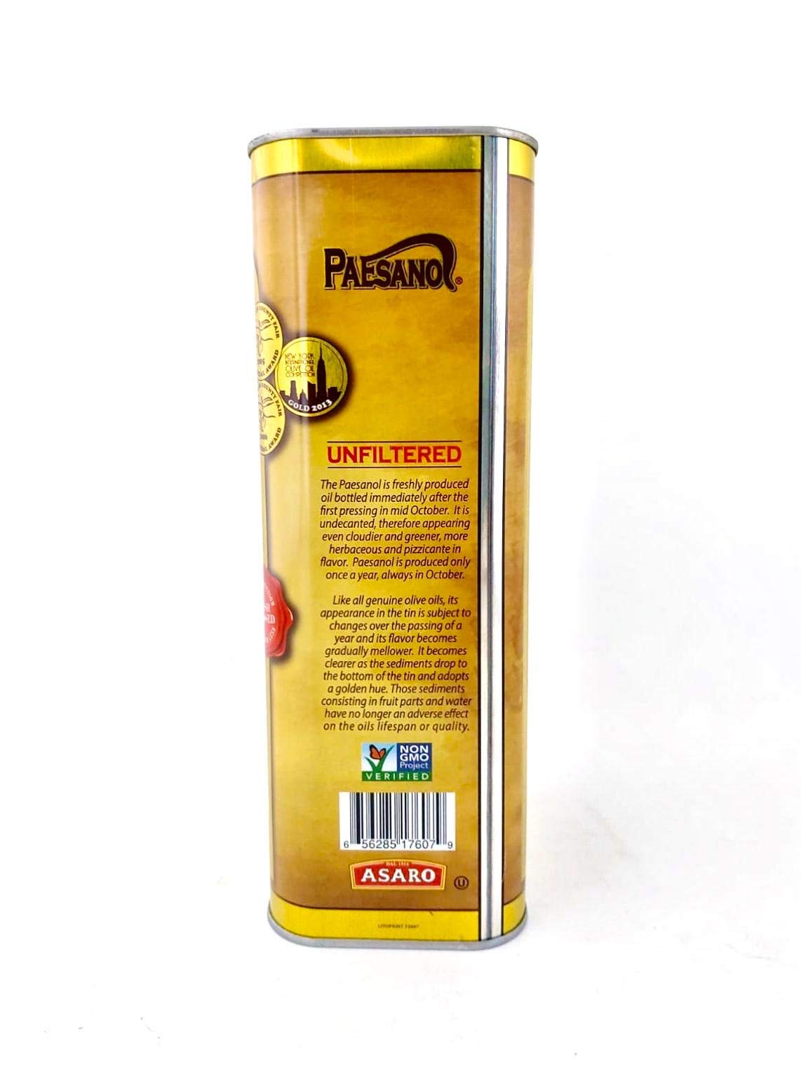 Paesanol Extra Virgin Olive Oil Unfiltered, 101.4 Fl Oz